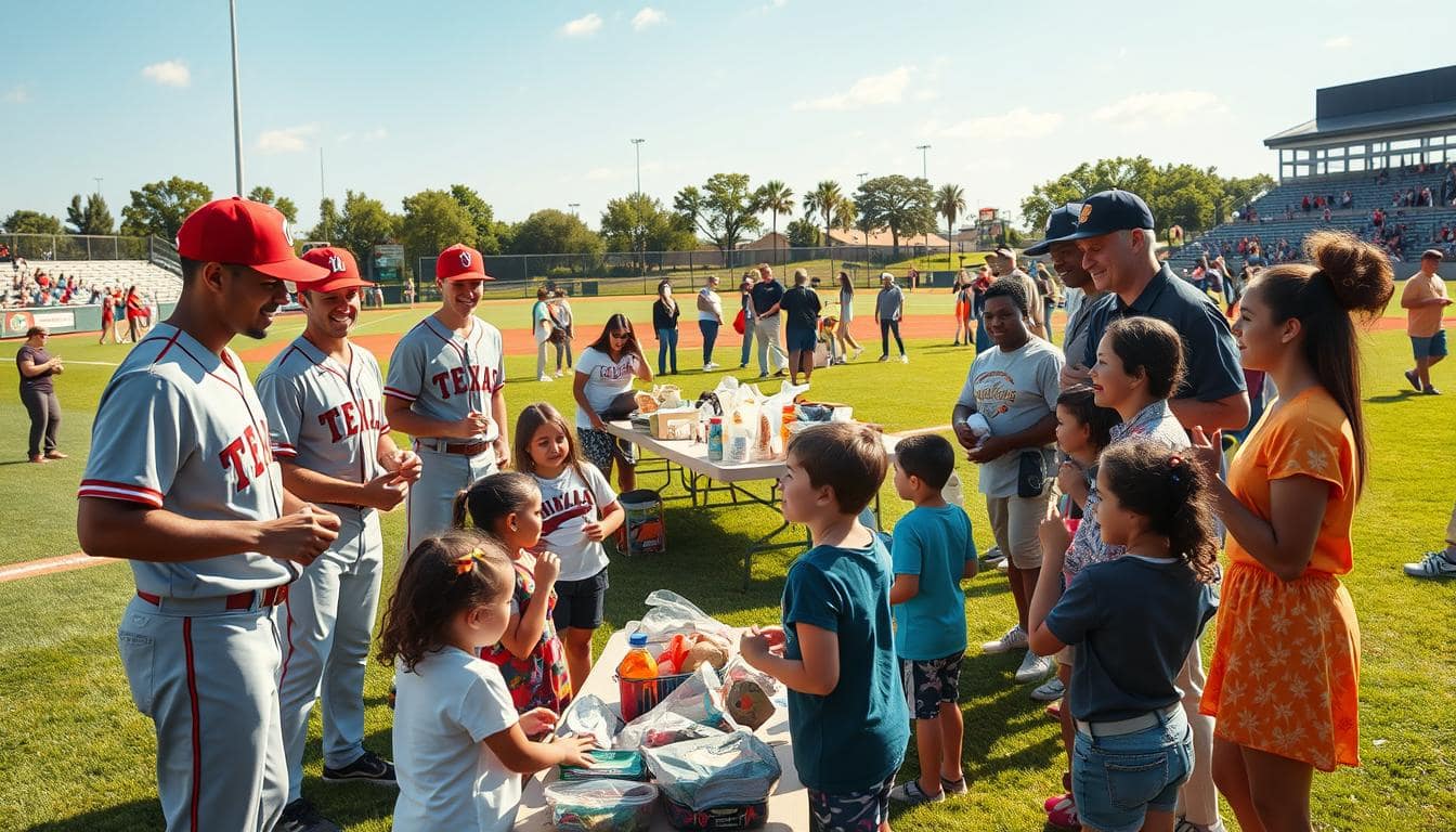 community outreach college baseball texas