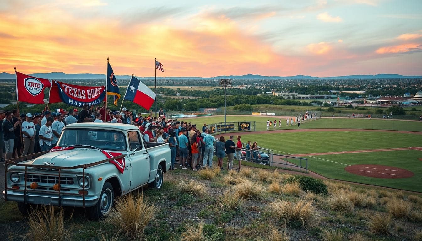 fan road trip texas college baseball