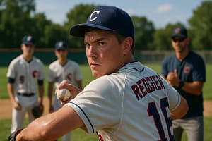 Graeson Register recruitment story shown through a Texas high school pitcher on the mound