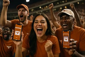 Texas rewards platform connects Longhorn fans with shopping benefits on a phone