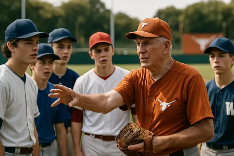 High school baseball players taking batting practice on a Texas field